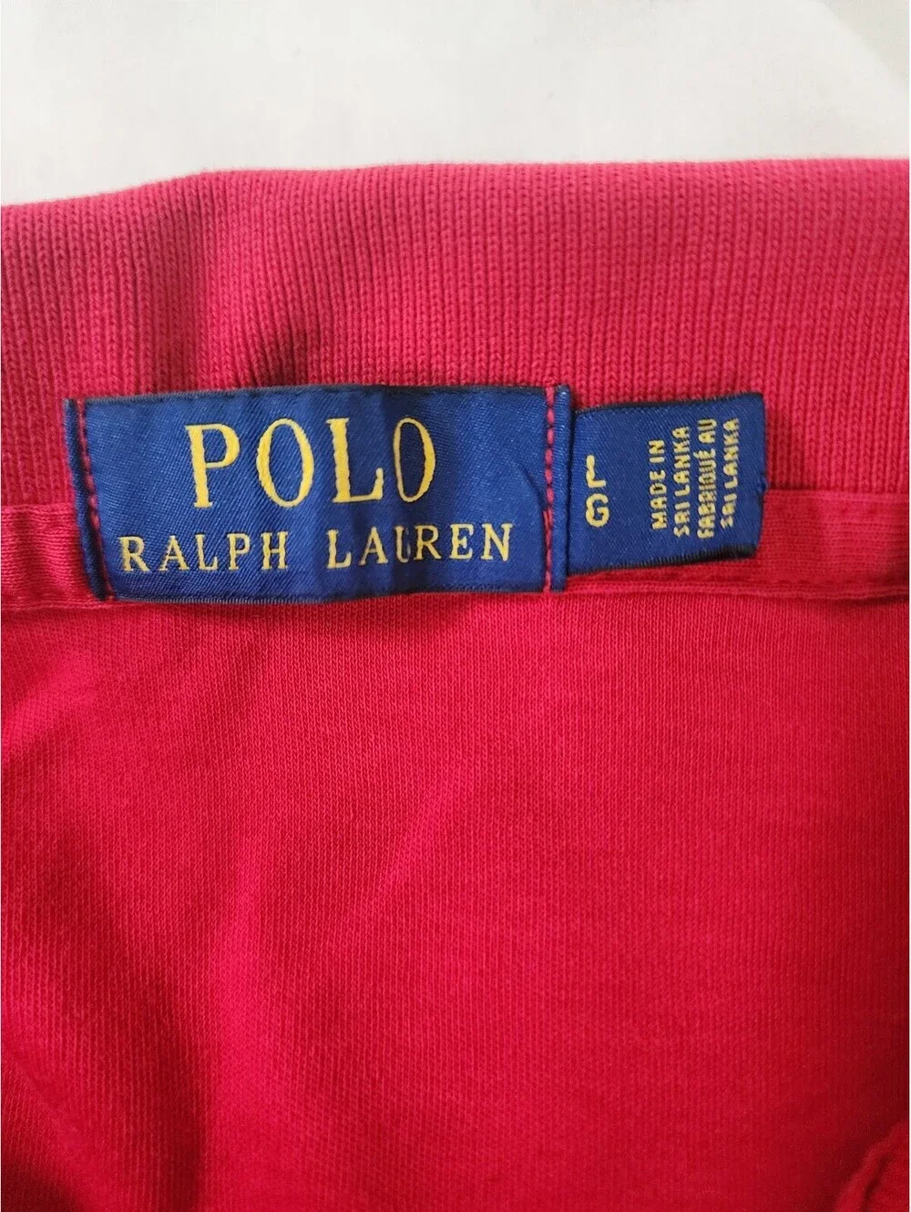 Polo Ralph Lauren Red Size Large Men's Polo Shirt